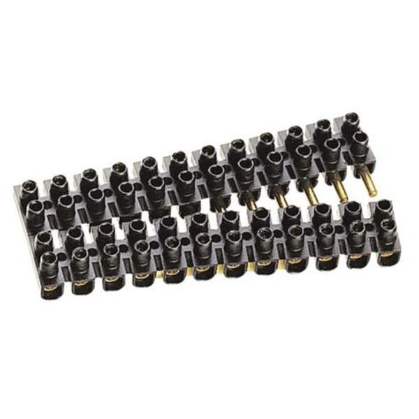 Suprem pin connector strip with rated capacity 6mm² - black image 1