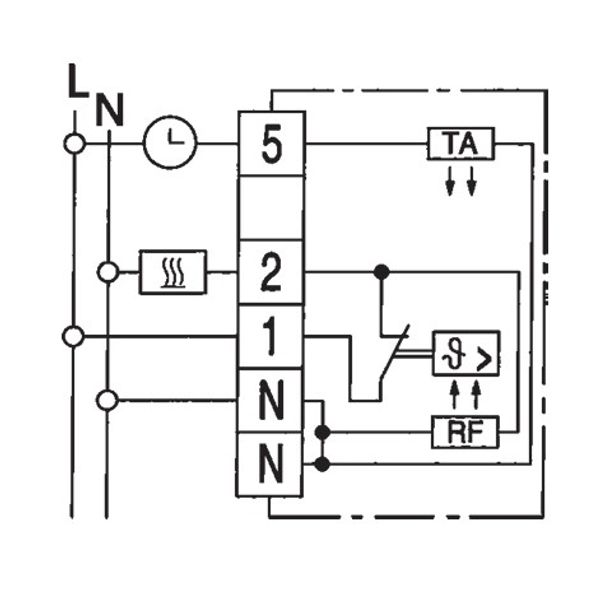 Polar white room controller extra flat, 5-30C, AC 230V, 1 NC contact, 5 A, with TA approx.5K, RAL 9010 image 4