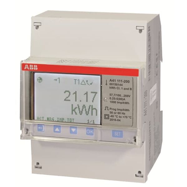 A41 111-200, Energy meter'Steel', IR port, Single-phase, 80 A image 2