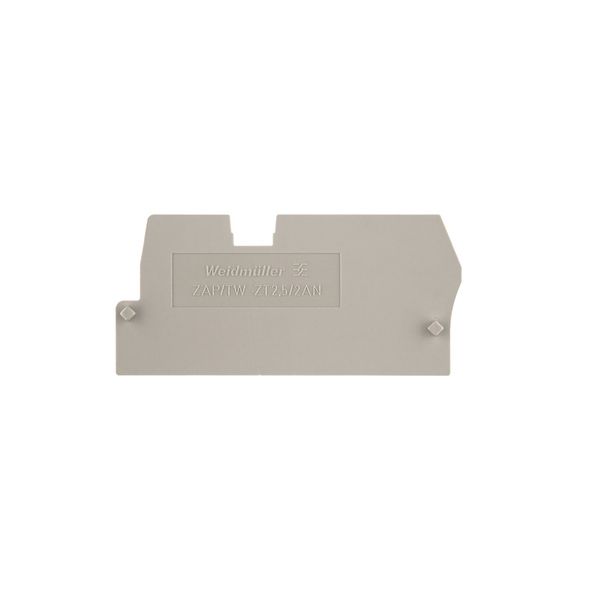 Partition plate (terminal), End and intermediate plate, 58 mm x 27 mm, image 1
