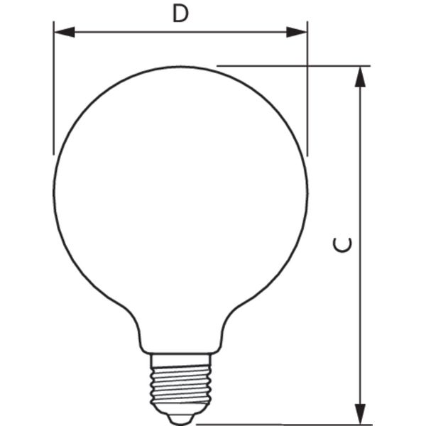 LED classic 60W E27 WW G120 FR ND SRT4 image 2