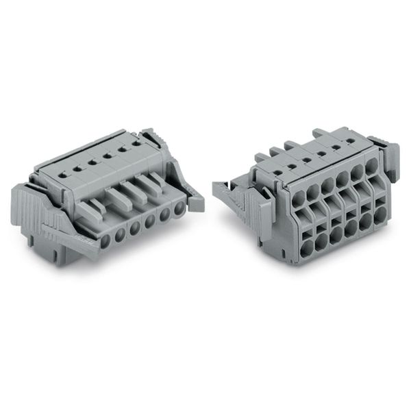 2-conductor female connector Push-in CAGE CLAMP® 2.5 mm² gray image 3