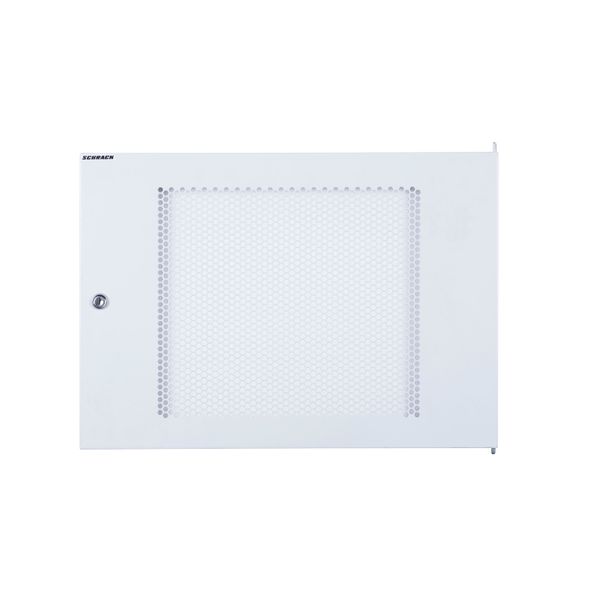 Metal door perforated for wallmounting S-RACK  9U, W=600 image 1