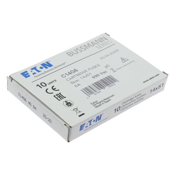 Fuse-link, LV, 6 A, AC 690 V, 14 x 51 mm, gL/gG, IEC image 13