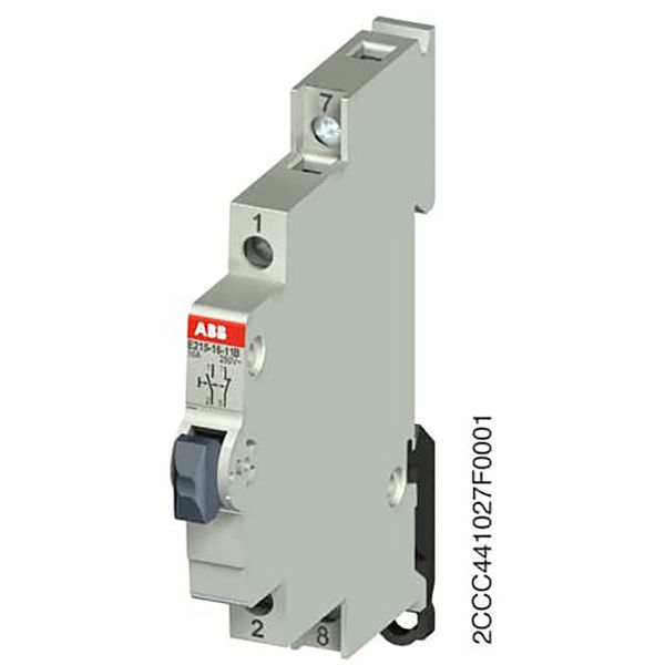 E215-16-11BPushbutton,16 A,acc. to EN 250 V AC,1NO,1NC,0CO, El. Color:Grey, MW:0.5 image 2