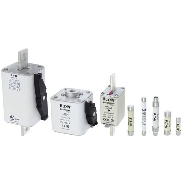 Fuse-link, high speed, 315 A, DC 1000 V, NH3, gPV, UL PV, UL, IEC, dual indicator, bolted tag image 1