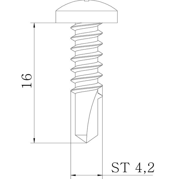 BS BKS KP Drilling screw for BKS M4,2x16 image 2