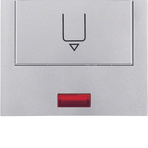 Centre plate imprint f. push-button f. hotel card, redlens, K.5, al. m image 1