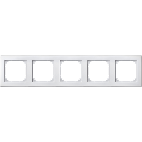 M-SMART frame, 5-gang, polar white image 4