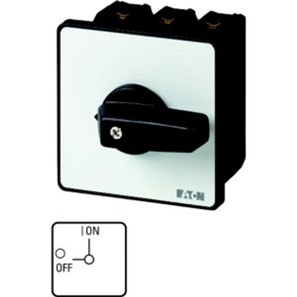 On-Off switch, P3, 100 A, flush mounting, 3 pole + N, with black thumb grip and front plate image 4