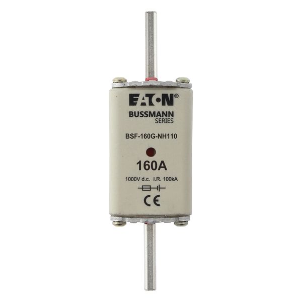 Fuse-link, high speed, 160 A, DC 1000 V, NH1, 40 x 53 x 135 mm, gBat, IEC, blade connection image 12