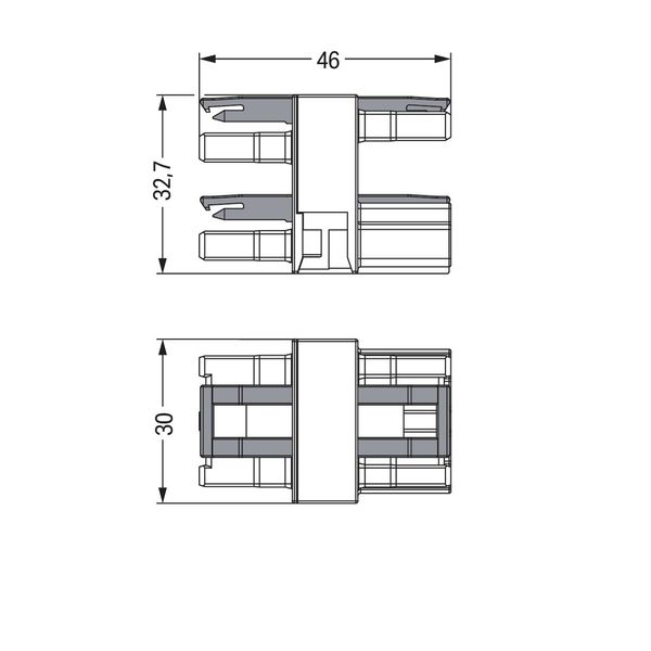 3-way distribution connector 3-pole Cod. A white image 4