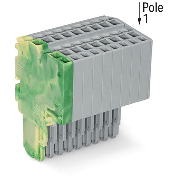 2-conductor female connector Push-in CAGE CLAMP® 1.5 mm² green-yellow/ image 2