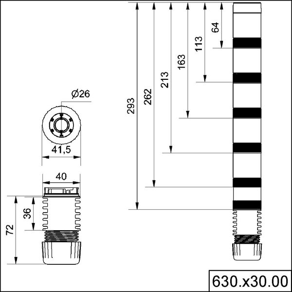 Adapter f. tube mount. RM BK image 3