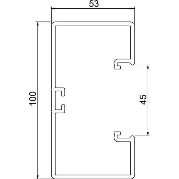 GKH-53100RW Device inst.trunk.halogen-free Rapid 45-2, 1-compartment 2000x100x53 image 2