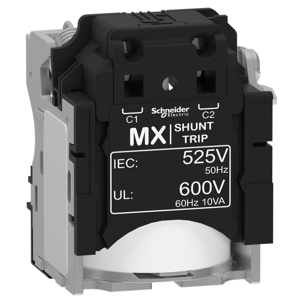 MX shunt release, ComPacT NSX, rated voltage 525 VAC 50 Hz, 600 VAC 60 Hz, screwless spring terminal connections image 4