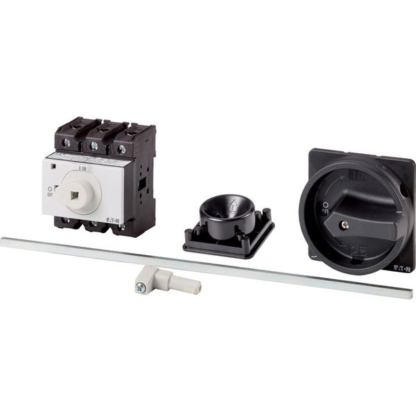 Main switch, P3, 63 A, rear mounting, 3 pole, STOP function, With black rotary handle and locking ring, Lockable in the 0 (Off) position, With metal s image 4