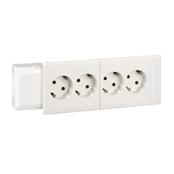 Thorsman - CYB-PS - socket outlet - 2xdouble slave Wieland - 37° - white NCS image 3