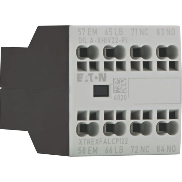 Auxiliary contact module, 4 pole, Ith= 16 A, 1 N/O, 1 N/OE, 1 NC, 1 NCL, Front fixing, Push in terminals, DILA, DILM7 - DILM38 image 14