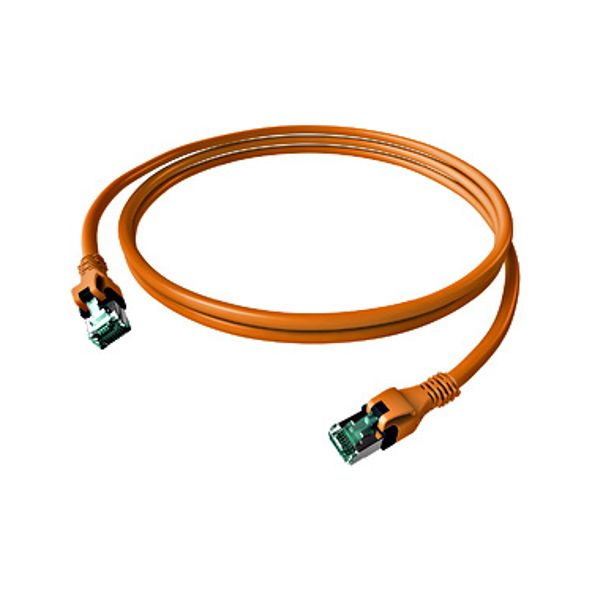 DualBoot PushPull Patch Cord, Cat.6a, Shielded, Orange, 2m image 1