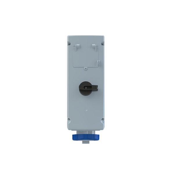 Switched interlocked socket-outlet with RCD, 6h, 30mA, 32A, IP67, 2P+E image 1