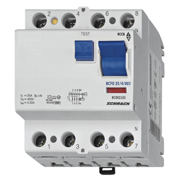 Residual current circuit breaker 63A, 2-p, 30mA, type AC, V image 1