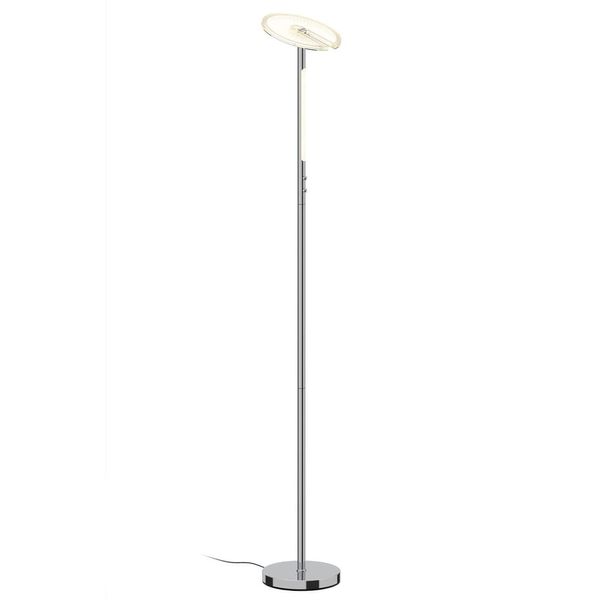 Siro Dimmable LED Floor Lamp 18W+4W Nickel image 1