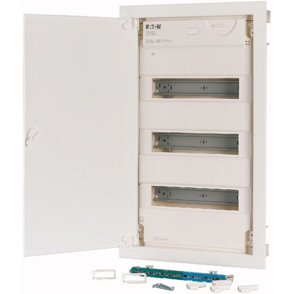 Hollow wall compact distribution board, 3-rows, super-slim sheet steel door image 12