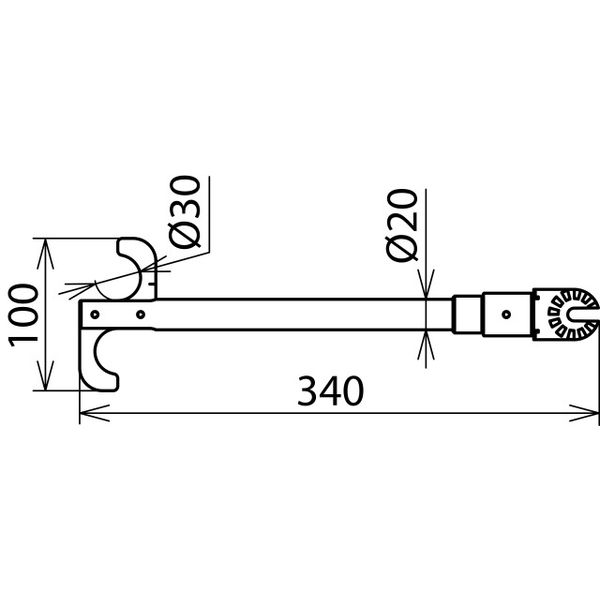 Operating head contacting aid w. gear coupling f. telescopic insulatin image 2