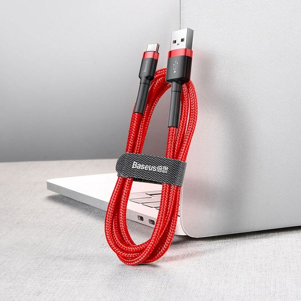 Cable USB A plug - USB C plug 0.5m QC3.0 red+red BASEUS image 5