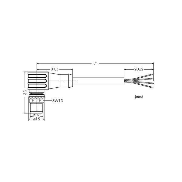 Power cable M12B socket straight 4-pole image 4