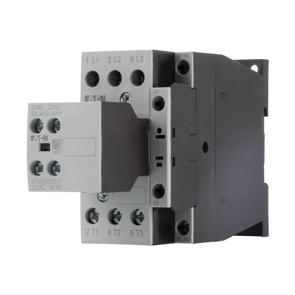 Contactor, 380 V 400 V 11 kW, 2 N/O, 1 NC, RDC 24: 24 - 27 V DC, DC operation, Screw terminals image 8