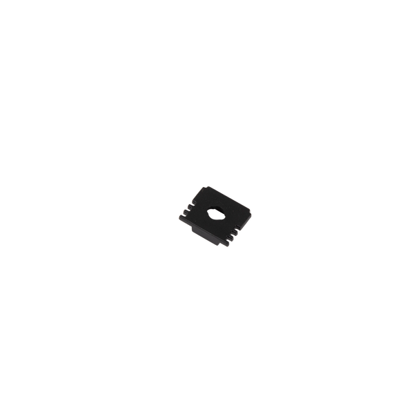 End Cap with hole for Surface Mounted Profile 16x13mm IP20 Black image 1