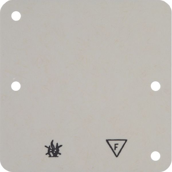 Base plate 1gang, self-extinguishing, surface-mtd, white image 1