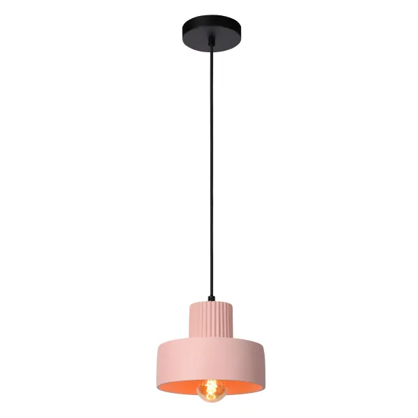 Lucide OPHELIA - Pendant light - Ø 20 cm - 1xE27 - Pink image 1