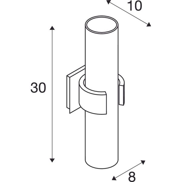 DENA II wall lamp E14, max 2x40W, brushed Alu image 4