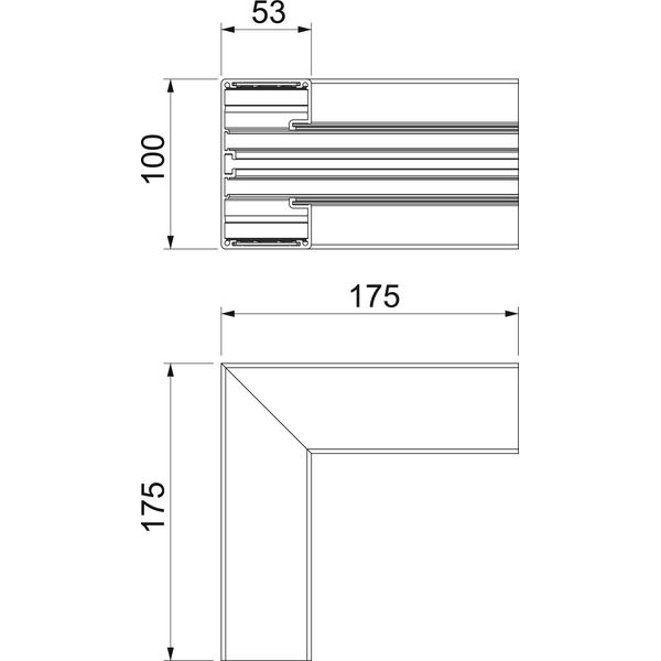 GA-IS53100RW Internal corner Aluminium, rigid form 53x100x175 image 2