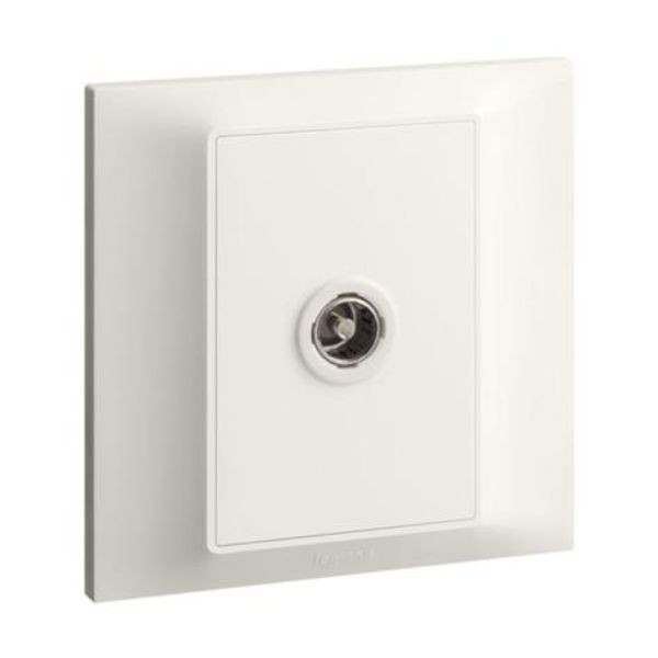 Belanko S - single TV socket, female type - Ivory image 1