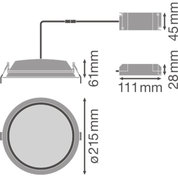 DOWNLIGHT ALU 200 25 W 6500 K IP44/IP20 WT image 14