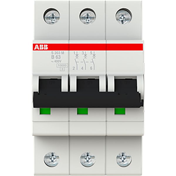 S203M-B63 Miniature Circuit Breaker - 3P - B - 63 A image 2