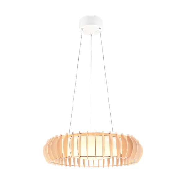 Monte LED pendant 60 cm white/wood image 1