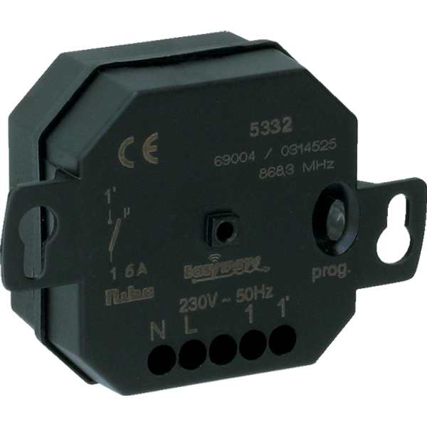 Single-pole, potential-free, 1-channel, flush-mounting RF receiver image 1