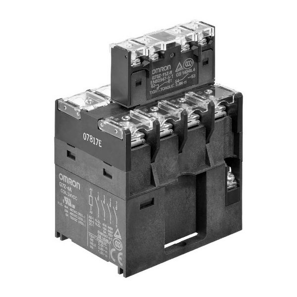 Power relay, 40 A 4PST-NO + 1 A SPSD-NO/SPST-NC aux., image 2