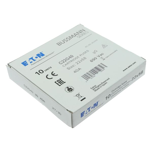 Fuse-link, LV, 40 A, AC 690 V, 22 x 58 mm, gL/gG, IEC image 14