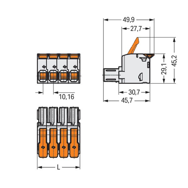 832-1103 1-conductor female connector; lever; Push-in CAGE CLAMP® image 6