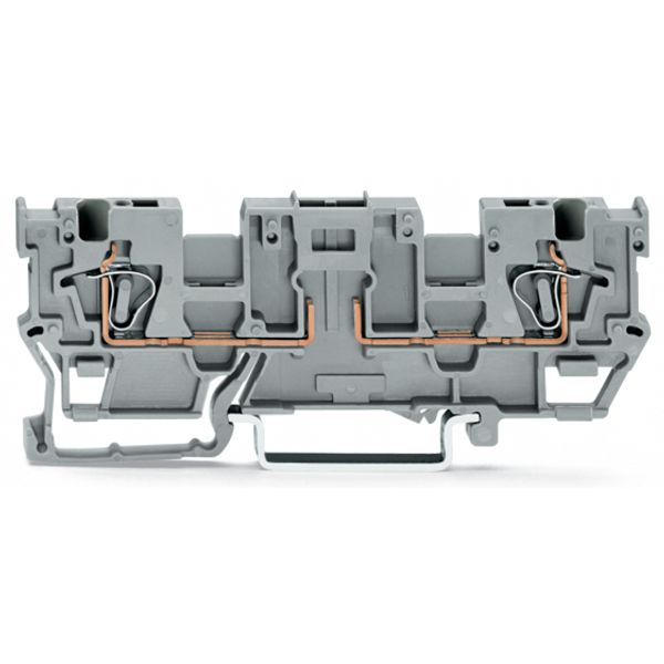 2-conductor carrier terminal block with 2 jumper positions for DIN-rai image 2