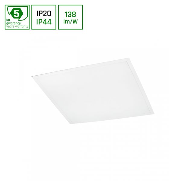 ALGINE PANEL BACKLIGHT 40W NW 230V  120deg IP44 600x600x26 WHITE 5Y WARRANTY RECESSED DALI image 1