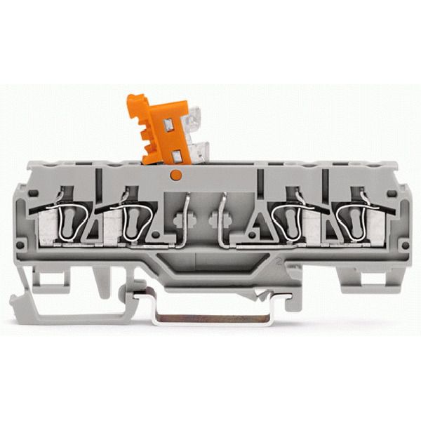 4-conductor disconnect/test terminal block with pivoting knife disconn image 3