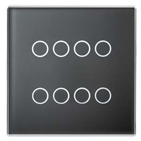 UP 213/21 - KNX Touch sensor cover, quadruple, black image 1