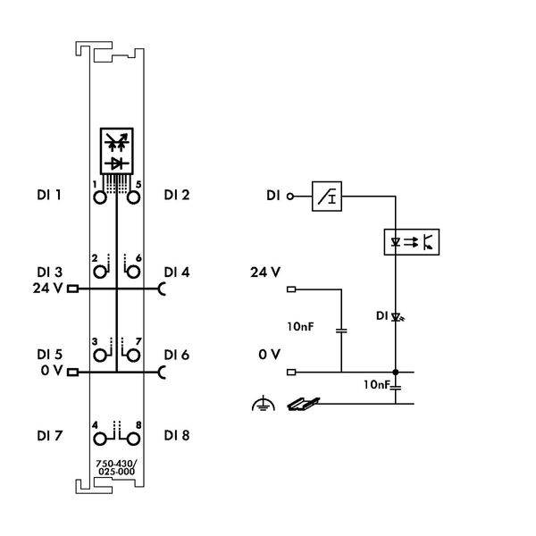 8-channel digital input 24 VDC 3 ms light gray image 4